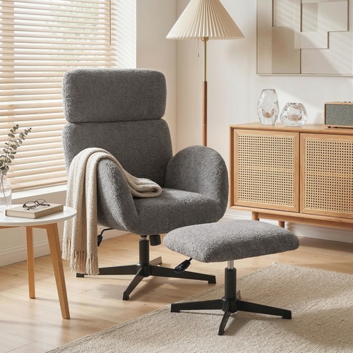 Homcom swivel armchair with - armchair,